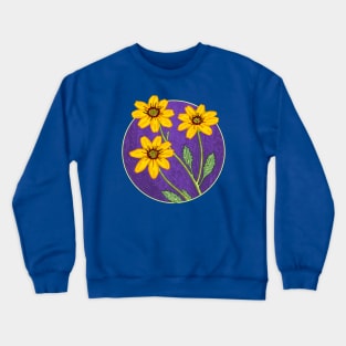 SHOWY GROWY Chocolate Flower Crewneck Sweatshirt